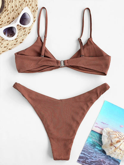 2024 Swimsuits For Women Sexy Padded Push Up Bra Bikini Tops Bikinis Bikini Set Solid Swimwear Two Piece Swimsuit Beachwear Suit