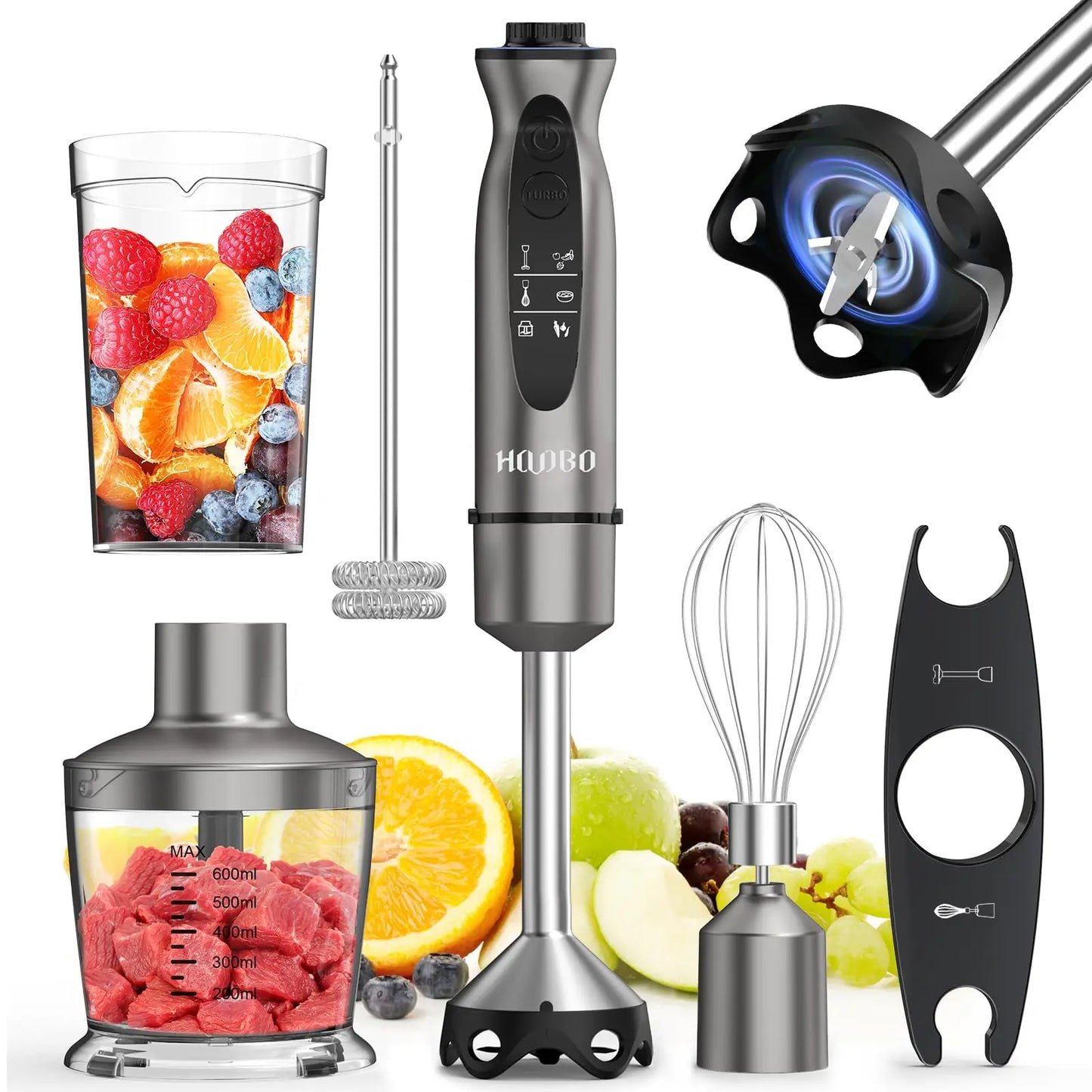 1000 Watt Powerful Handheld Immersion Blender, Vegetable Meat Immersion Egg Beater For Smoothies, Sauces, Baby Food Soups