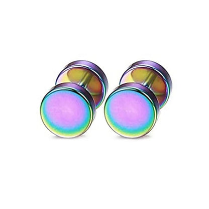 1Pair/2Pcs Wood Stud Earring For Men/Women 6-12mm Stainless Steel Barbell Earring Classic Pop Gothic Jewelry Best Gifts