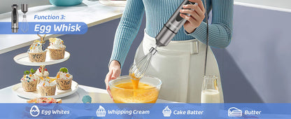 1000 Watt Powerful Handheld Immersion Blender, Vegetable Meat Immersion Egg Beater For Smoothies, Sauces, Baby Food Soups