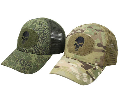 Tactical Camouflage Baseball Cap Mesh Breathable Special Forces Tactical Camo Hat Skull Duck Visor Hat