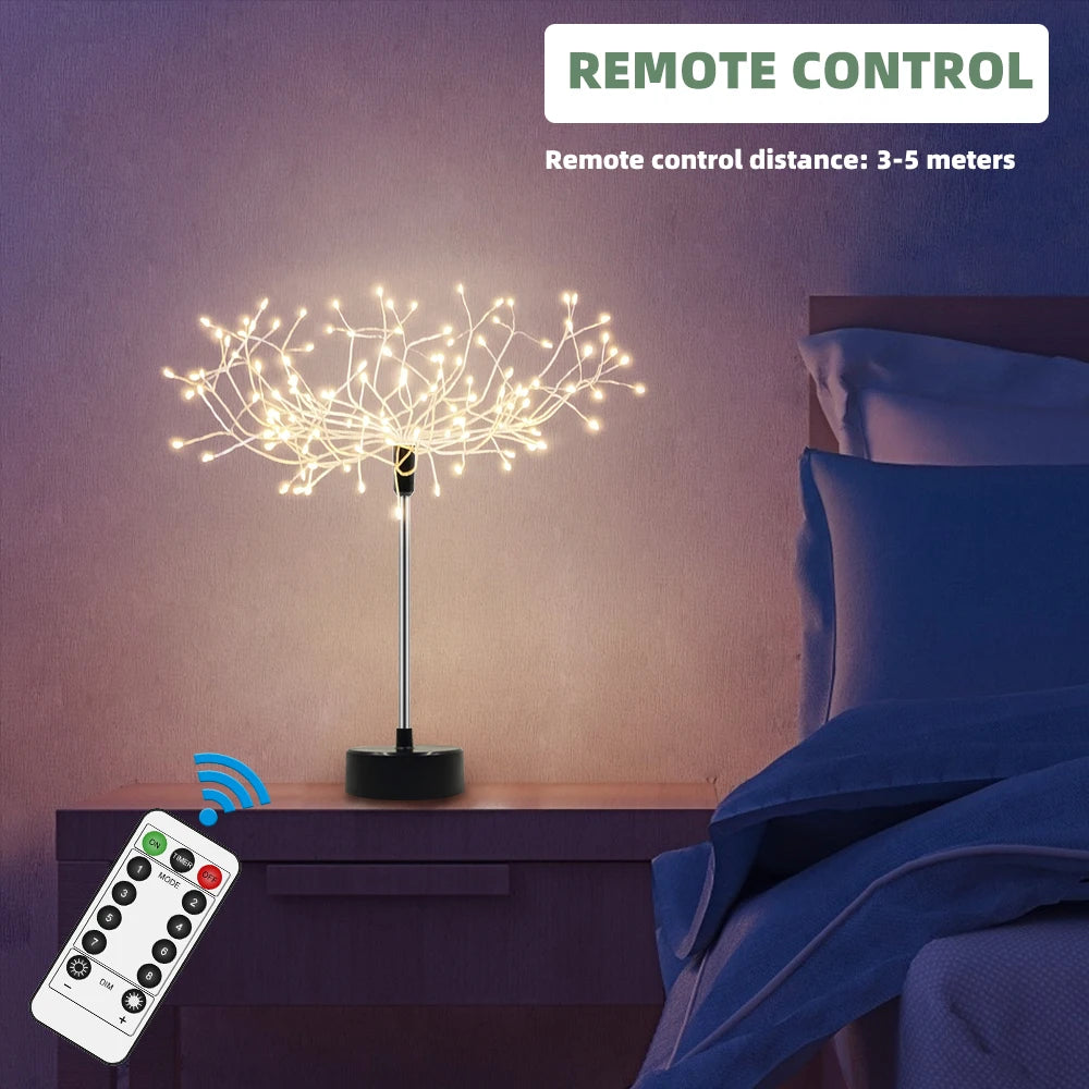 Tree Night Light 120LEDs Remote Controls Fairy Table Lamp Modern Creative Night Light for Bedroom Wedding Party Christmas Decor