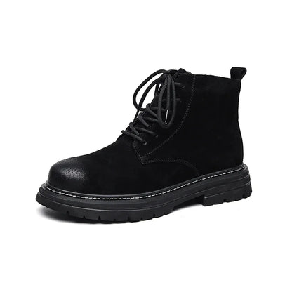 Middle-help Cow suede ankle boots men new British style outdoor big yellow boots work shoes men's fashion boots M1075