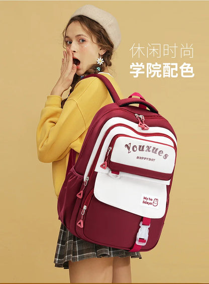 Waterproof Children School Backpack School Bags Girls Kids Schoolbag Primary Middle School Backpack Travel Student Book Bag