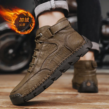 Loafers Ankle Boots Male Sneakers Sports and Leisure Casual Sneaker Leather Shoes Men's Casual Shoes Work Boots for Men Fashion