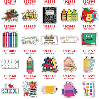 10 Pcs Back To School Planar Resin Flatback For DIY Hairbow Accessory Decoration PR192788