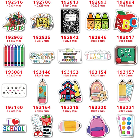 10 Pcs Back To School Planar Resin Flatback For DIY Hairbow Accessory Decoration PR192788