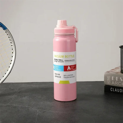 2024 Large Capacity Sports Water Bottle Portable Travel Car Water Cup Stainless Steel Space Kettle Thermos Flask