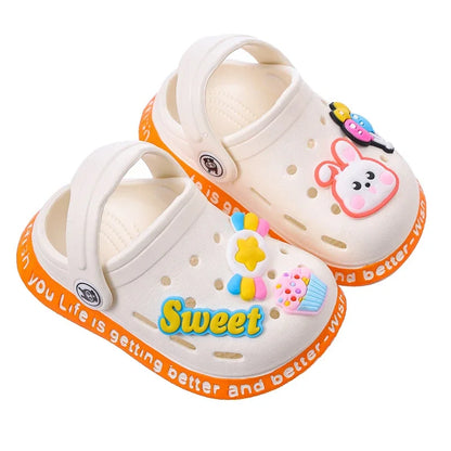 Summer Children Garden Clogs Shoes Boys&Girls Beach Sandal Kids Lightweight Breathable Cute Cartoon Slip Baby Slippers