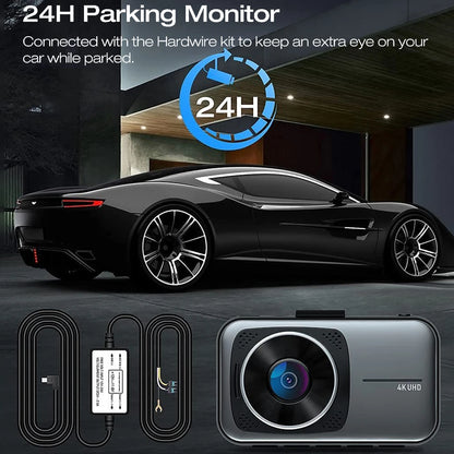 Dual Lens Dash Cam 4K HD 1080P WiFi Car DVR Front/Rear Video Recorder G-sensor Camera Night Vision Parking Monitoring Recorder