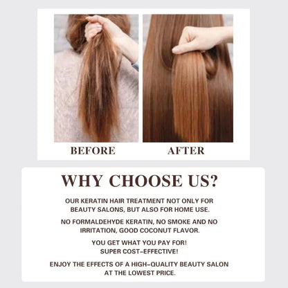 Keratin Hair Mask Magical 5 Second Repair Damage Frizzy Soft Smooth Shiny Hair Deep Moisturize Hair Treat Repair Hair Care Mask