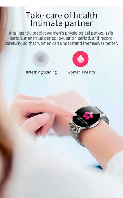 2024 Ultra Thin Smart Watch For Women Full Touch Screen IP67 Waterproof Ladies Watches Sports Fitness Tracker Women’s Smartwatch