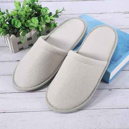 1 Pair Disposable Slippers Hotel Travel Slipper Sanitary Party Home Slipper Guest Use Folding Men Women Indoor Slippers