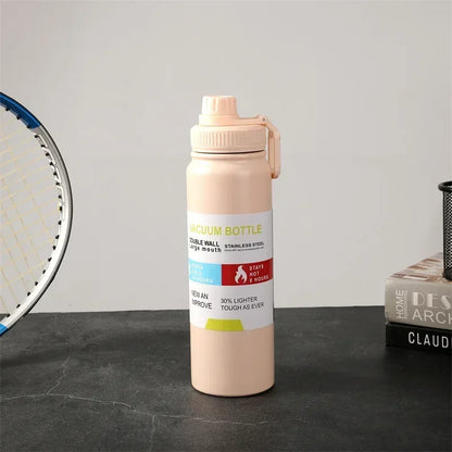 2024 Large Capacity Sports Water Bottle Portable Travel Car Water Cup Stainless Steel Space Kettle Thermos Flask