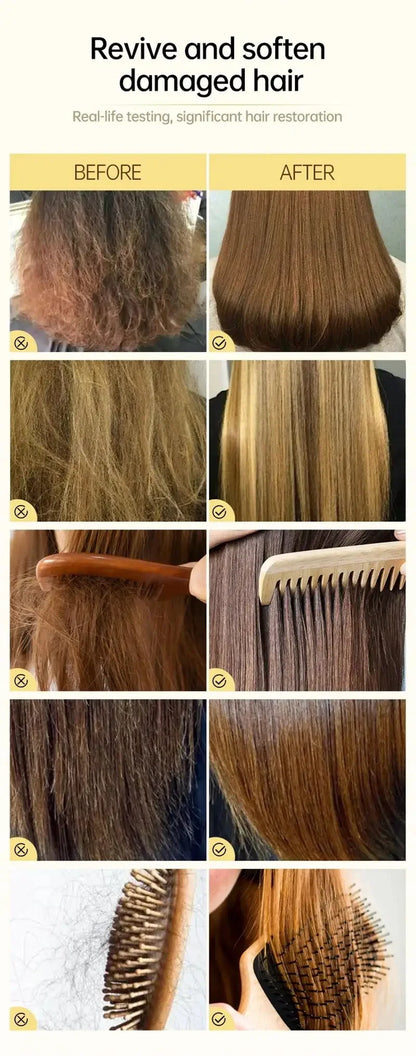 Keratin Hair Mask Magical 5 Second Repair Damage Frizzy Soft Smooth Shiny Hair Deep Moisturize Hair Treat Repair Hair Care Mask