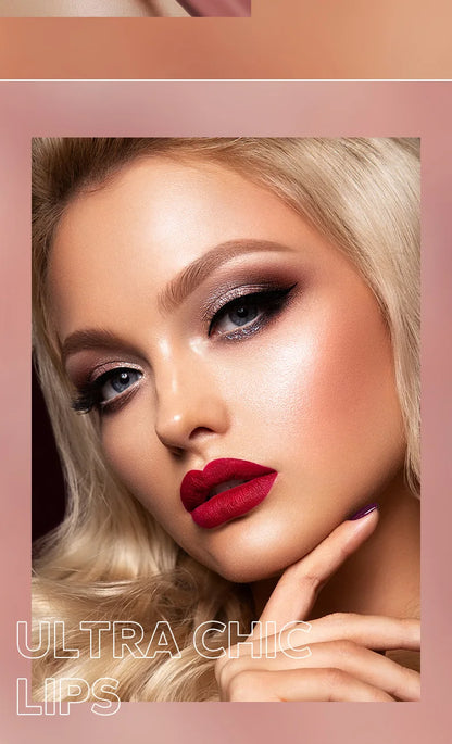 BEAUTYGLAZED 10 colors matte lip glazes do not fade easily non-stick cup lasts 24 hours for a glazed nude lipstick pen