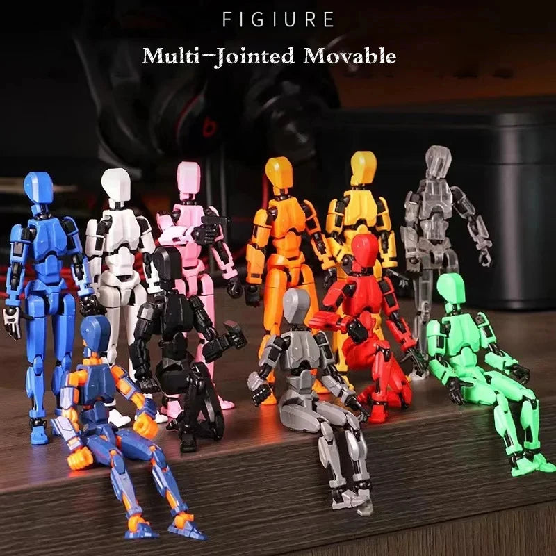 Luminous 13 Jointed Movable Action Figures Shapeshift Robot 3D Printed Mannequin Character Assemble Toys Game Kids Gifts