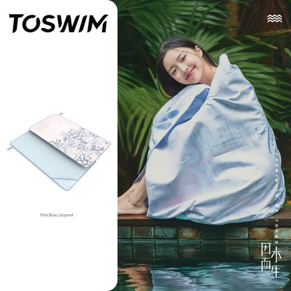 Toswim Quick-Drying Sun Protection by the Sea Fitness Swimming Towel