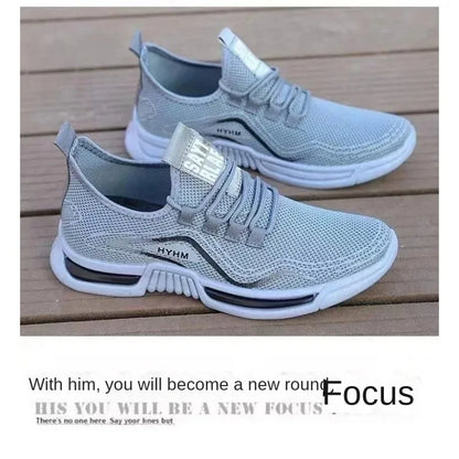 Spring Lightweight Deodorant Men's Shoes Breathable Mesh Sneakers Comfortable Trendy Versatile Shoes Men