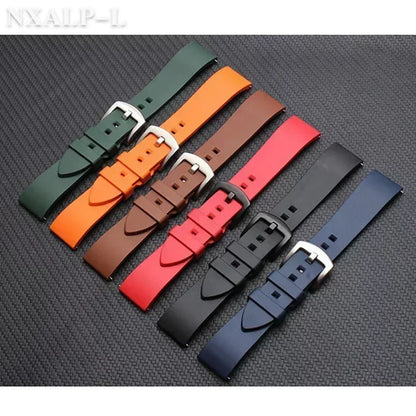 Silicone Watch Band 18mm 19mm 20mm 21mm 22mm 24mm Men's Sports Watrproof Strap for Rolex for Seiko Watch Replacement Watchband