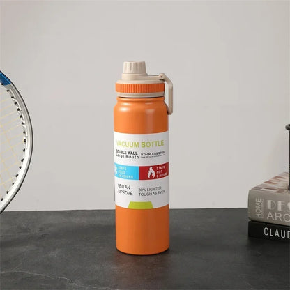 2024 Large Capacity Sports Water Bottle Portable Travel Car Water Cup Stainless Steel Space Kettle Thermos Flask
