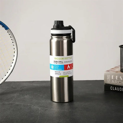 2024 Large Capacity Sports Water Bottle Portable Travel Car Water Cup Stainless Steel Space Kettle Thermos Flask
