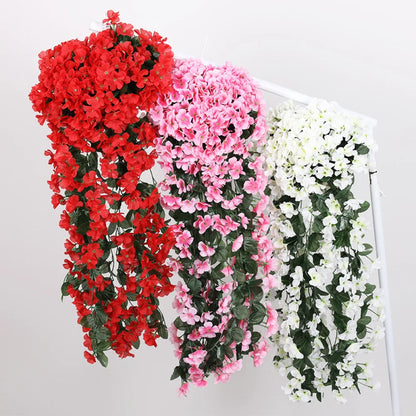 80cm Artificial Flowers Hanging Rose Vine Home Wedding Party Balcony Decor Outdoor DIY Garland Artificial Plants Fake Flower