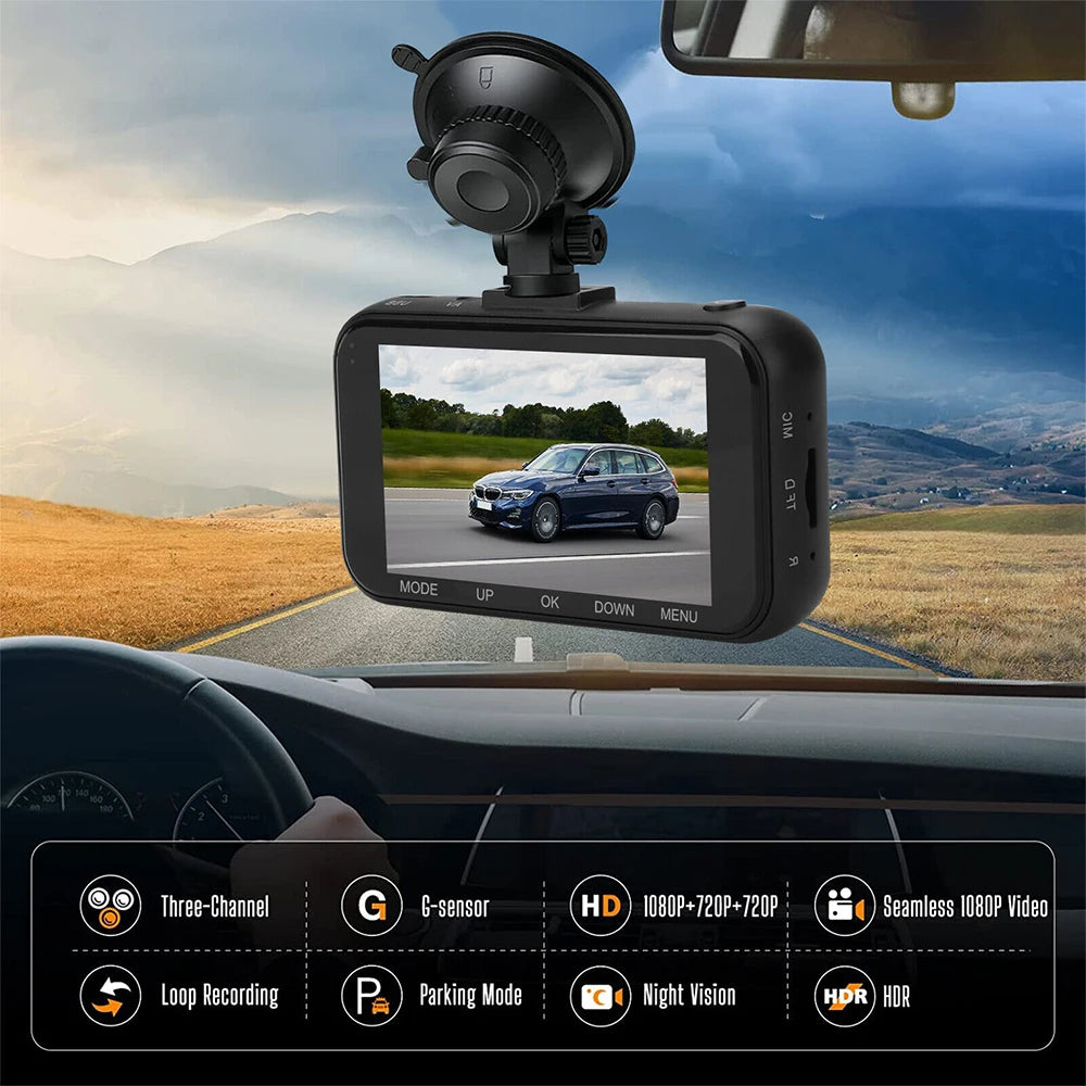 Dual Lens Dash Cam 4K HD 1080P WiFi Car DVR Front/Rear Video Recorder G-sensor Camera Night Vision Parking Monitoring Recorder