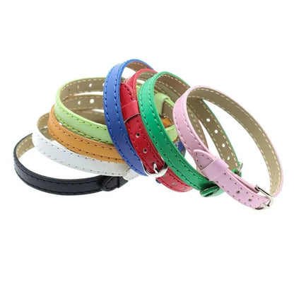 5Pcs Doll Waist Belts PU Leather Super Mini Waistband Candy Color DIY Handmade Belt For 1/3 1/6 Bjd Doll Clothes Accessories