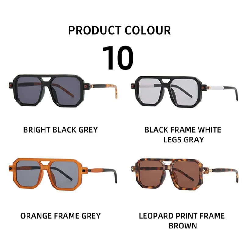 Square Sunglasses For Men Women Blue Light Blocking Shades UV400 Sun Glasses Luxury Thick Frame Eyeglasses Driving Eyewear