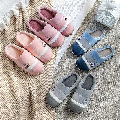 Winter Soft Plush Slippers Women Indoor House Warm Cotton Slides Couple Ladies Shoes Thick Sole Fluffy Slipper Men Home Slides