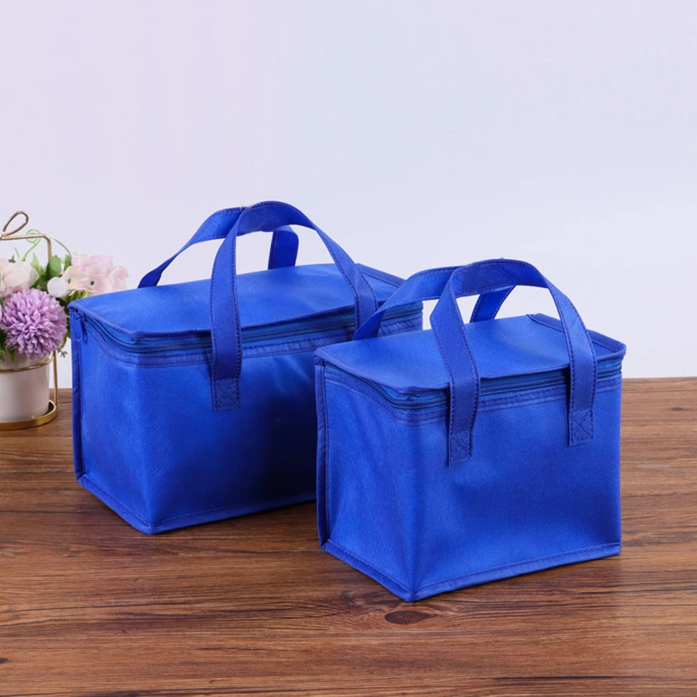 Portable Lunch Bag Picnic Bag Food Thermal Bag Drink Carrier Insulated Bag Beer Delivery Bag for Beach Picnic Road Trip Travel