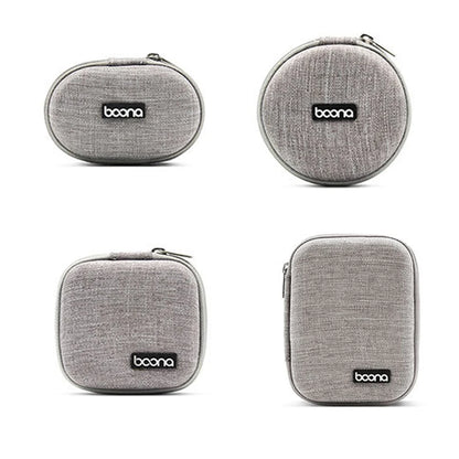 Portable Data Cable Organizer Bag Circular Earphone Storage Hard Shell Waterproof Cases Charger USB Packing Box Zipper Pouch