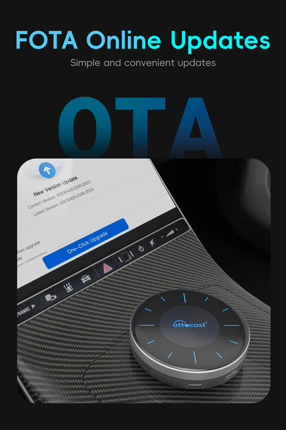 OTTOCAST OttoAiBox P3 CarPlay AI Box Wireless Android Auto TV Box mini HDMI for Renault Lada Kia Hyundai VW Car Accessories