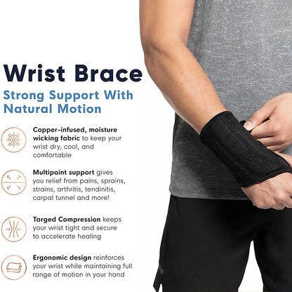 1 PCS Professional Wrist Support Splint Arthritis Band Belt Carpal Tunnel Wrist Brace Sprain Prevention Sports Wrist Protector