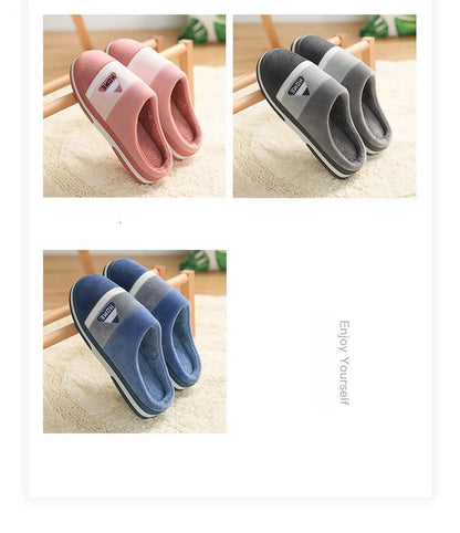 Winter Soft Plush Slippers Women Indoor House Warm Cotton Slides Couple Ladies Shoes Thick Sole Fluffy Slipper Men Home Slides