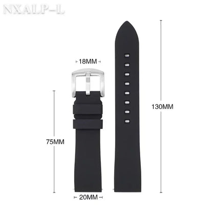 Silicone Watch Band 18mm 19mm 20mm 21mm 22mm 24mm Men's Sports Watrproof Strap for Rolex for Seiko Watch Replacement Watchband