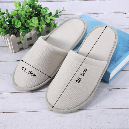 1 Pair Disposable Slippers Hotel Travel Slipper Sanitary Party Home Slipper Guest Use Folding Men Women Indoor Slippers