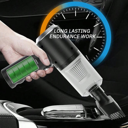 1pc120W High Power Wireless Vacuum Cleaner Dual Use for Home and Car Powerful Vacuum Cleaner Black