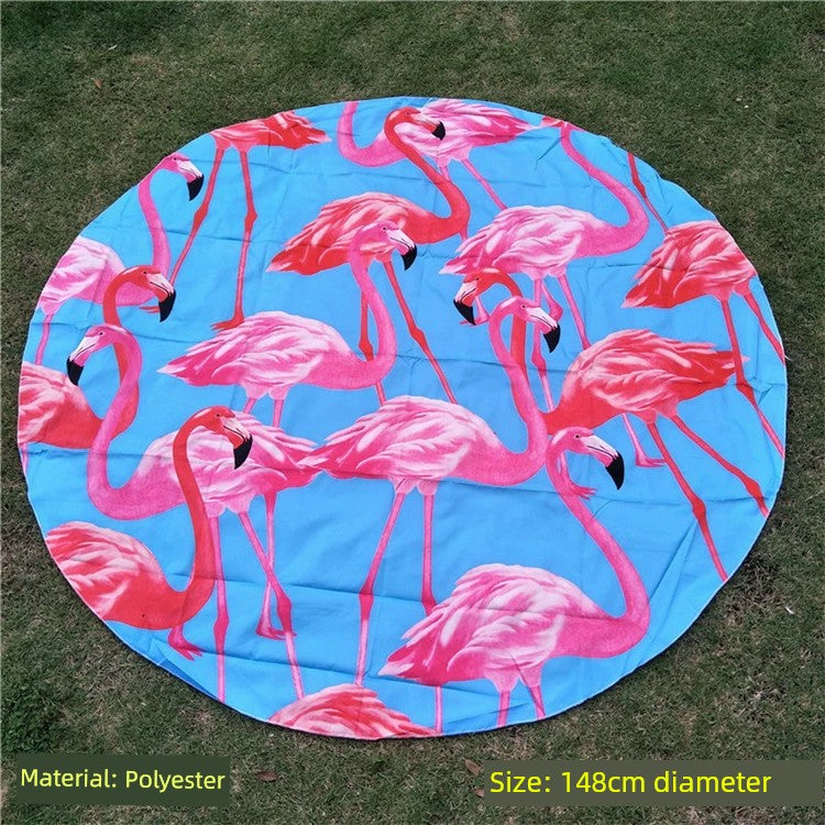 Beach Towel Seaside Beach Mat Sand-Proof Mat Portable Ultra-Light Beach Net Red Decorative Cloth Outdoor Sunscreen Shawl Quick-Drying