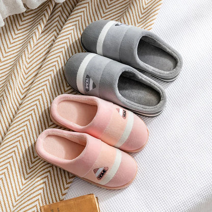 Winter Soft Plush Slippers Women Indoor House Warm Cotton Slides Couple Ladies Shoes Thick Sole Fluffy Slipper Men Home Slides