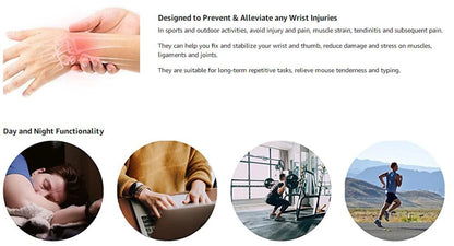 1 PCS Professional Wrist Support Splint Arthritis Band Belt Carpal Tunnel Wrist Brace Sprain Prevention Sports Wrist Protector