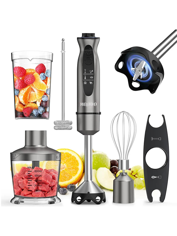 1000 Watt Powerful Handheld Immersion Blender, Vegetable Meat Immersion Egg Beater For Smoothies, Sauces, Baby Food Soups