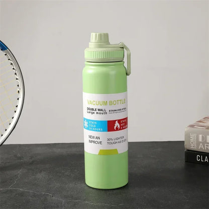 2024 Large Capacity Sports Water Bottle Portable Travel Car Water Cup Stainless Steel Space Kettle Thermos Flask