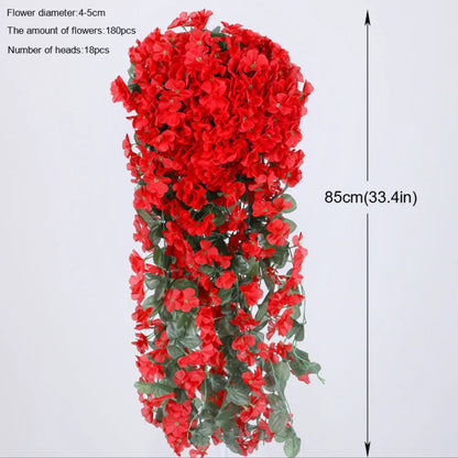 80cm Artificial Flowers Hanging Rose Vine Home Wedding Party Balcony Decor Outdoor DIY Garland Artificial Plants Fake Flower