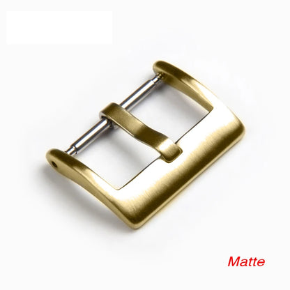 Watch Band Metal Buckle 16 18 20 22 24mm Strap Solid Square Button Silver Black Rose Gold Stainless Steel Matte Polished Clasp