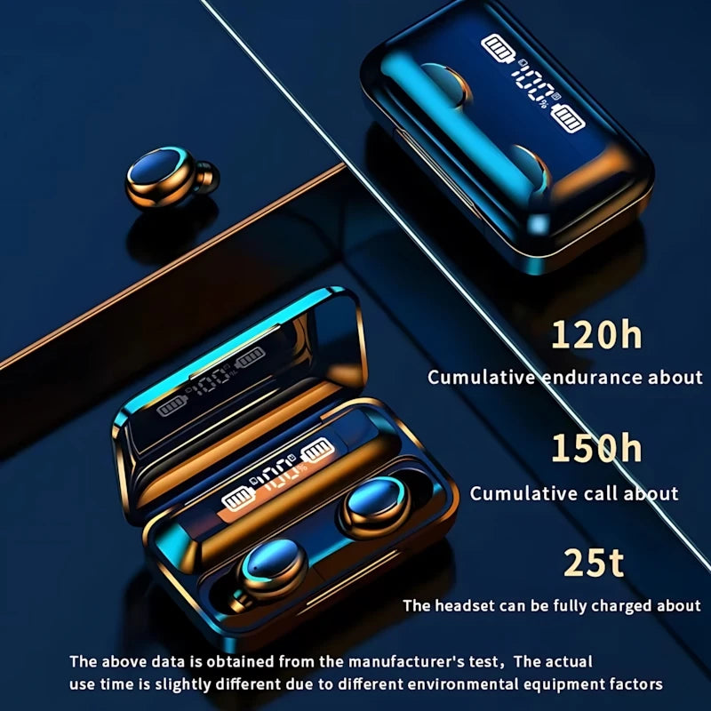 NEW F9 Upgrade TWS Bluetooth Earphones Wireless Headphone 9D Stereo Sports Waterproof Earbuds Headset With Microphone For Xiaomi