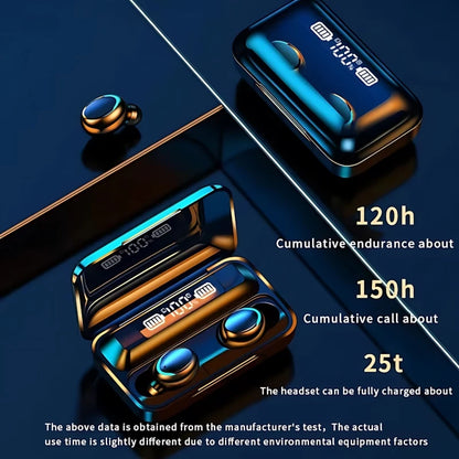 NEW F9 Upgrade TWS Bluetooth Earphones Wireless Headphone 9D Stereo Sports Waterproof Earbuds Headset With Microphone For Xiaomi
