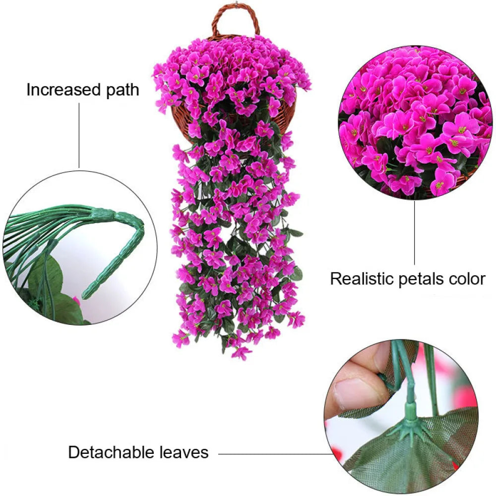 80cm Artificial Flowers Hanging Rose Vine Home Wedding Party Balcony Decor Outdoor DIY Garland Artificial Plants Fake Flower