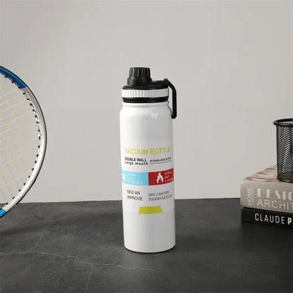 2024 Large Capacity Sports Water Bottle Portable Travel Car Water Cup Stainless Steel Space Kettle Thermos Flask